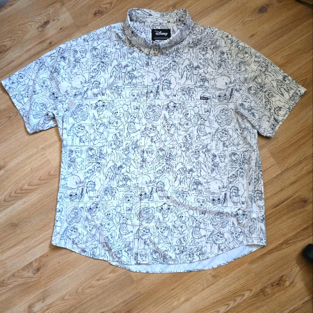 MINT RSVLTS Disney 100 “Drawn To Life (Sketch)” Kunuflex Short Sleeve Men’s 3XL
